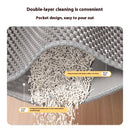 Cat Litter Mat 2-Layer Design Premium Sand Trapping Technology Waterproof Base Non-Slip Pet Floor Protector for Indoor Kittens